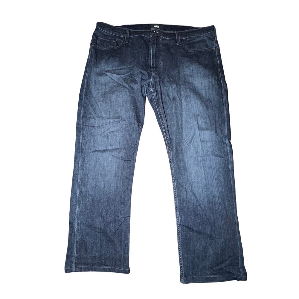 Paige Federal Slim Fit Straight Leg Jeans Men's Size 38 Dark Blue Transcend